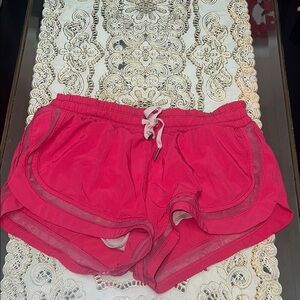 Lululemon watermelon pink running shorts